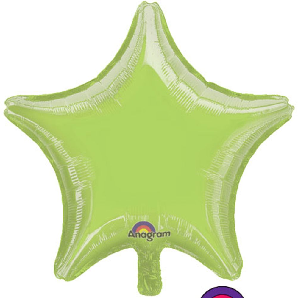 19" Metallic Lime Green Star Anagram Balloon (1 ct)