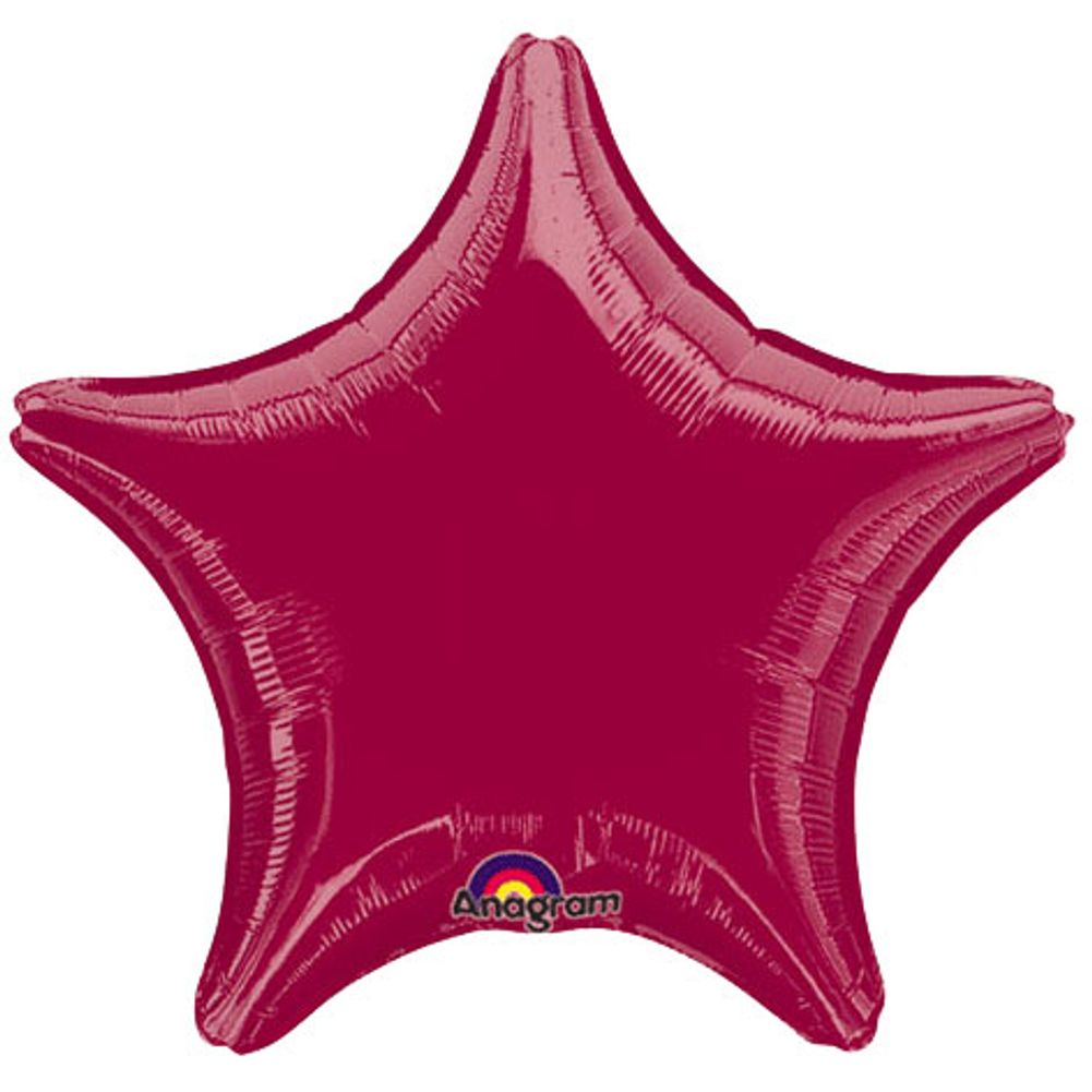 19" Burgundy Star Shape Balloon (1 ct)