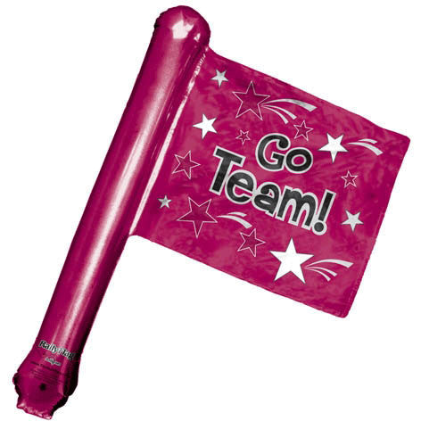 Go Team Burgundy Rally Flag Shape