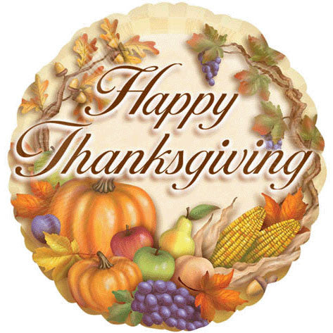 18" Thanksgiving Harvest Foil Balloon