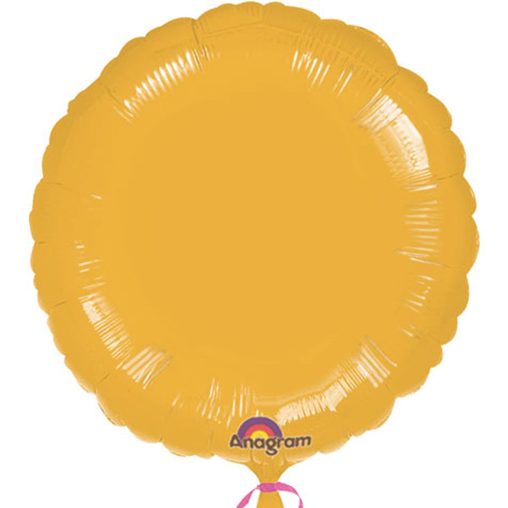 18" Metallic Gold Round Anagram Balloon (1 ct)