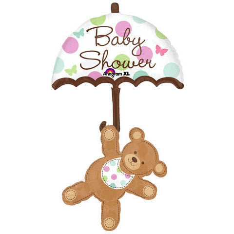 Baby Shower Umbrella & Bear Multi-balloon