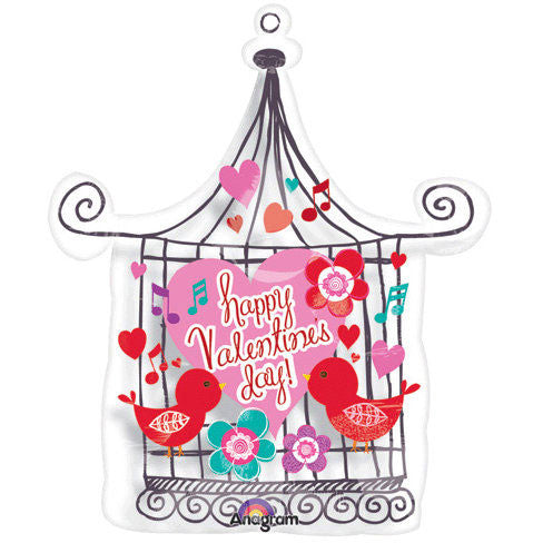 Valentine's Day Bird Cage See-thru Super Shape