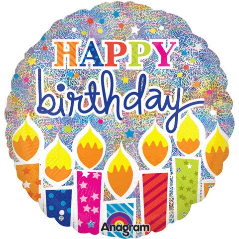 18" Shimmer Birthday Candles Holographic