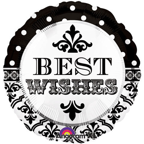 18" Damask & Dots Best Wishes