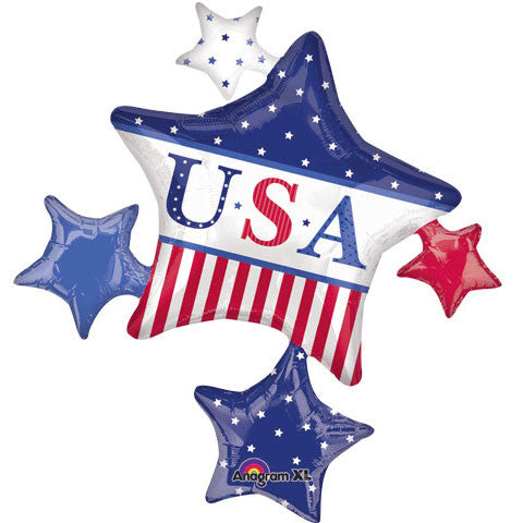 American Classic Star Cluster Super Shape Foil Balloon
