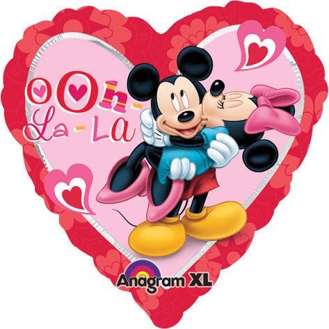 18" Mickey & Minnie Heart Foil Balloon