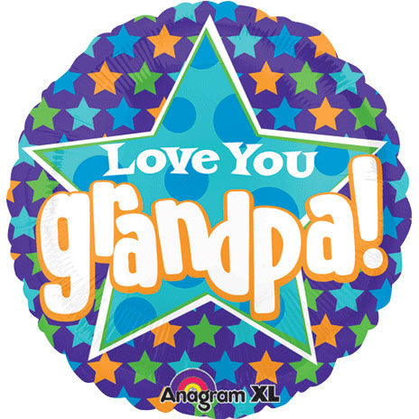 21" Love You Grandpa Stars Colorblast