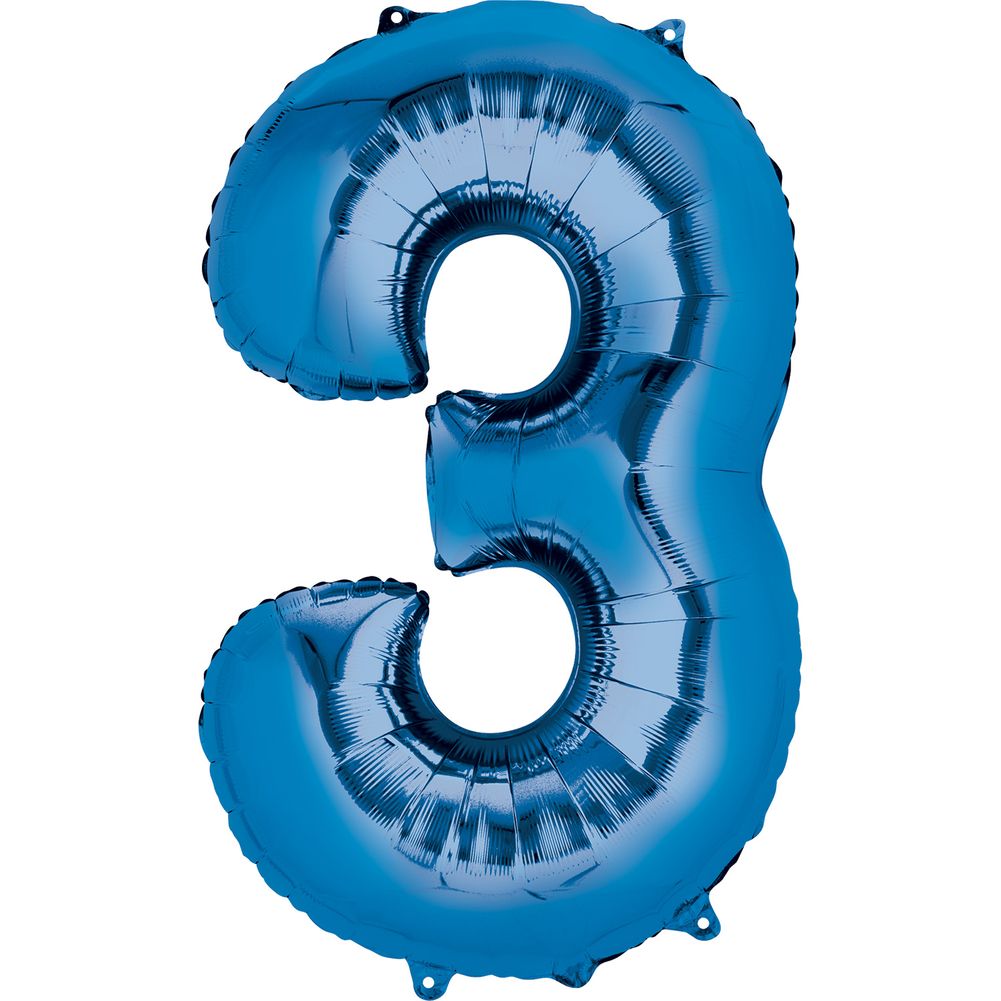 34" NUMBER 3 BLUE
