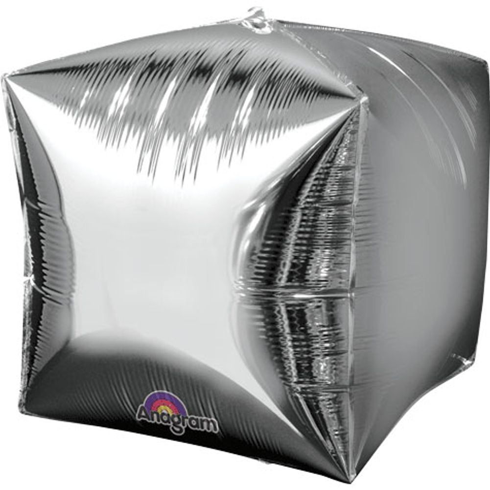 15" Silver Cube