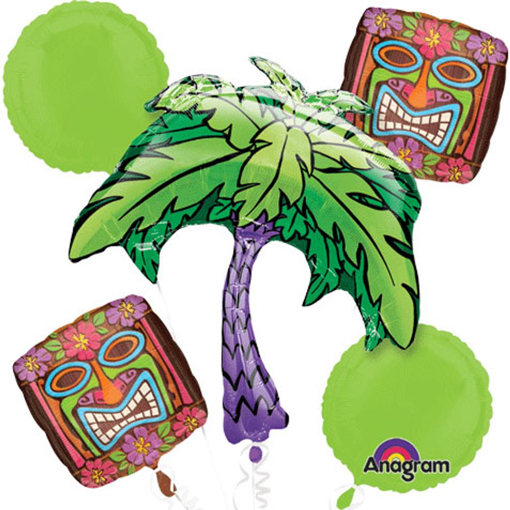 Kiwi Tiki Time Bouquet of Balloons (5pc)