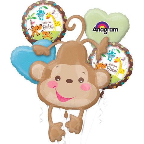 Fisher Price Baby Monkey Bouquet of Balloons (5pc)
