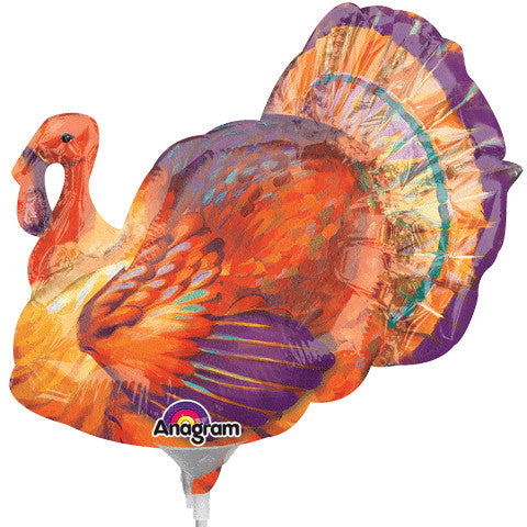 Festive Turkey Mini Foil Balloon