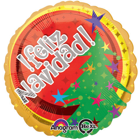 18" FELIZ NAVIDAD TREE HX
