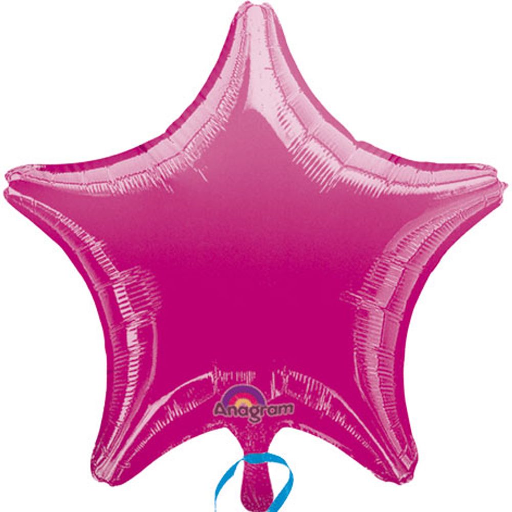 19" Metallic Fuchsia Star Shape Balloon (1 ct)