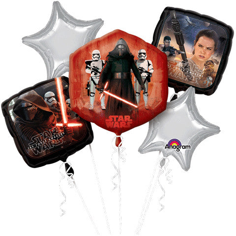 Star Wars The Force Awakens Birthday Bouquet of Balloons (5pc)