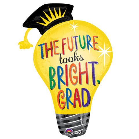 Anagram Grad Light Bulb Super Shape Balloon 23x35 in