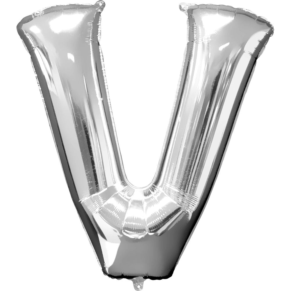 34" LETTER V SILVER
