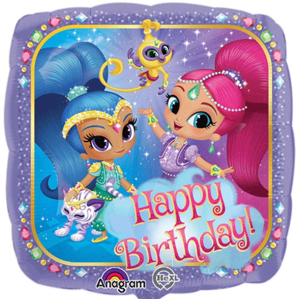 18" SHIMMER & SHINE BIRTHDAY HX