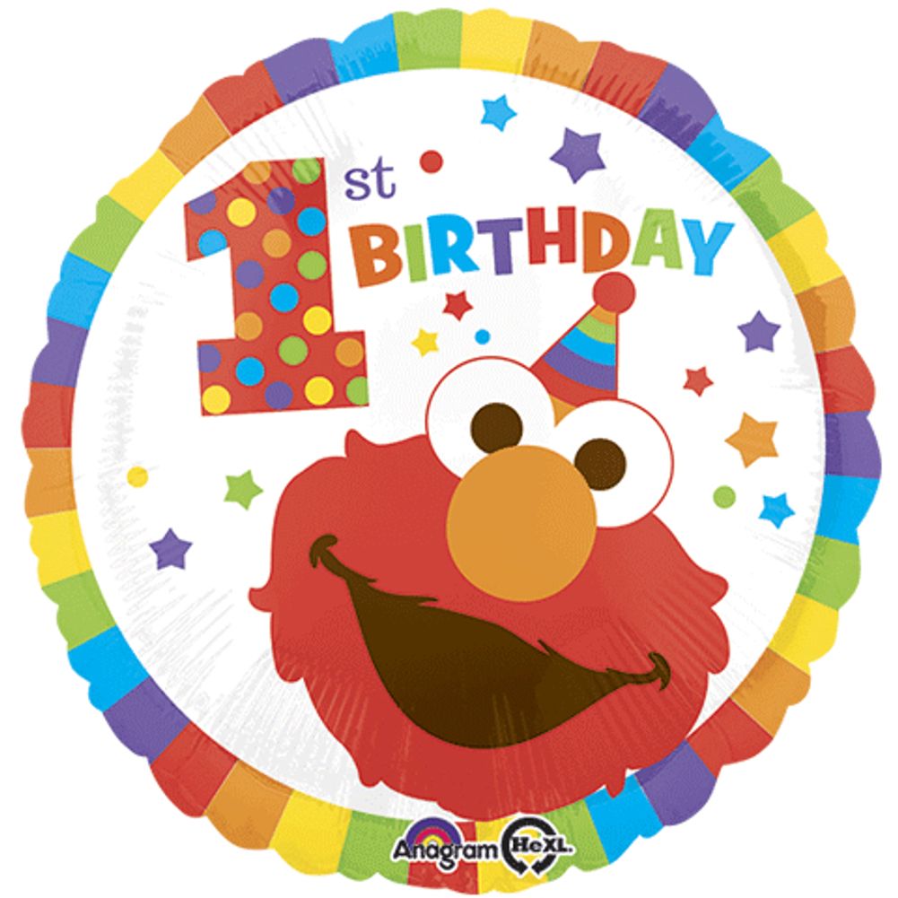18" SESAME STREET 1ST BIRTHDAY HX