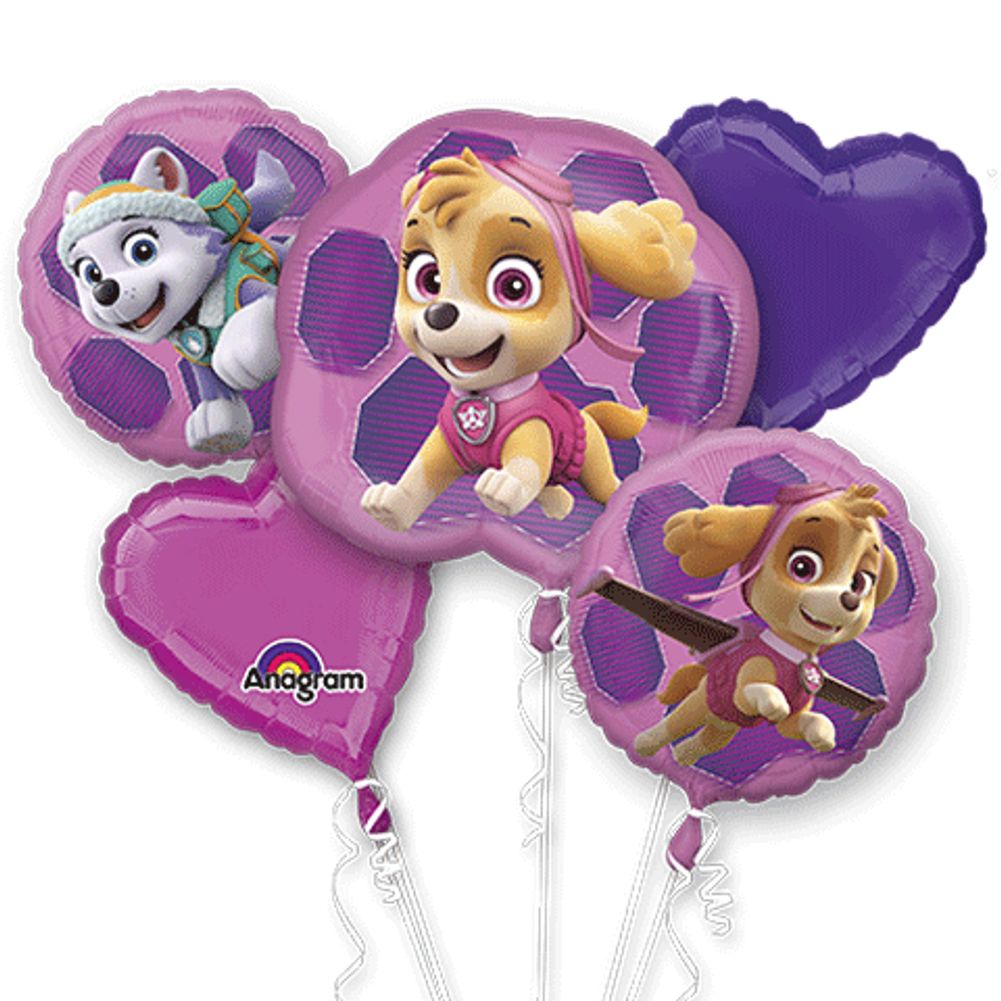 PAW PATROL SKYE & EVEREST BOUQUET OF BALLOONS