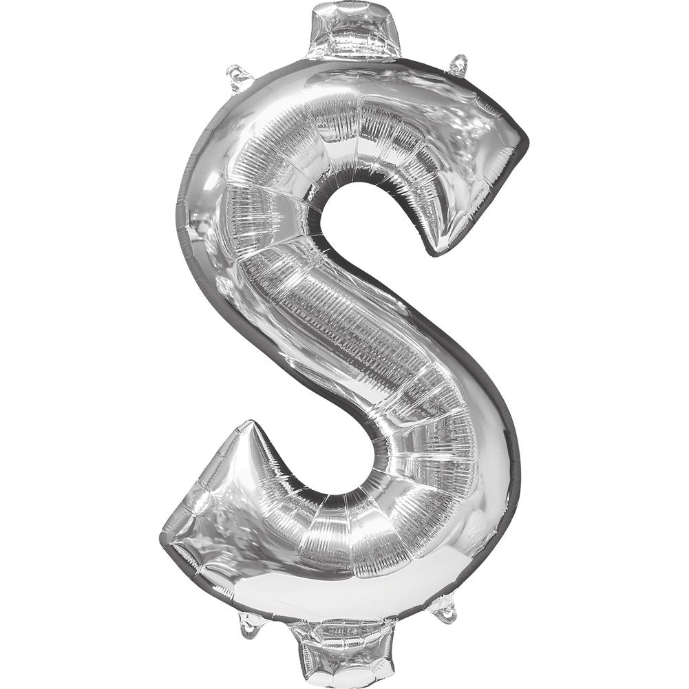 34" Symbol $ Silver