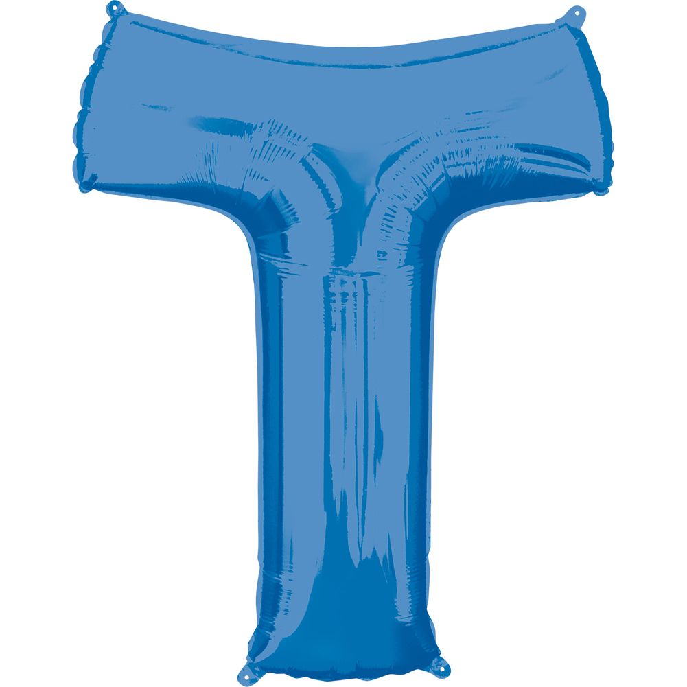 34" LETTER T BLUE