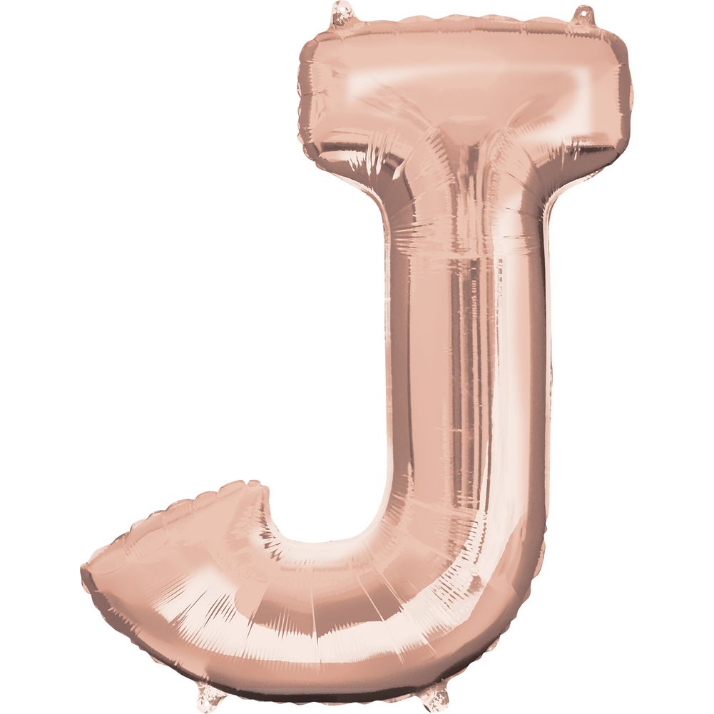 34" LETTER J ROSE GOLD