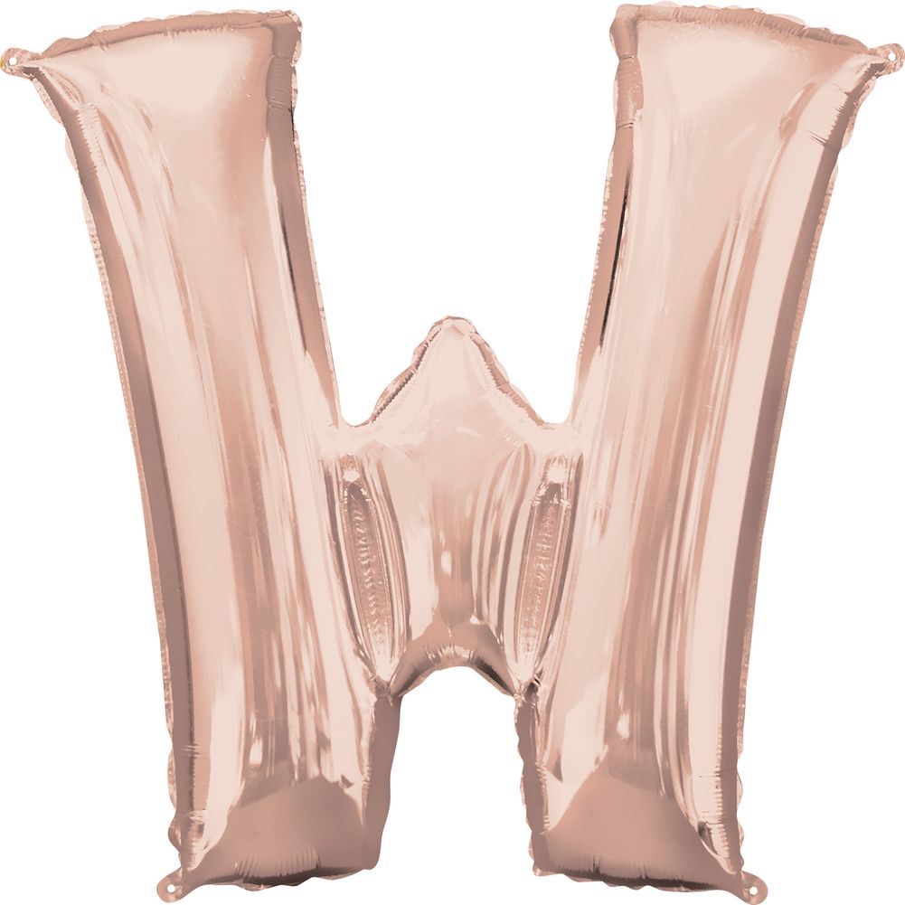 34" LETTER W ROSE GOLD