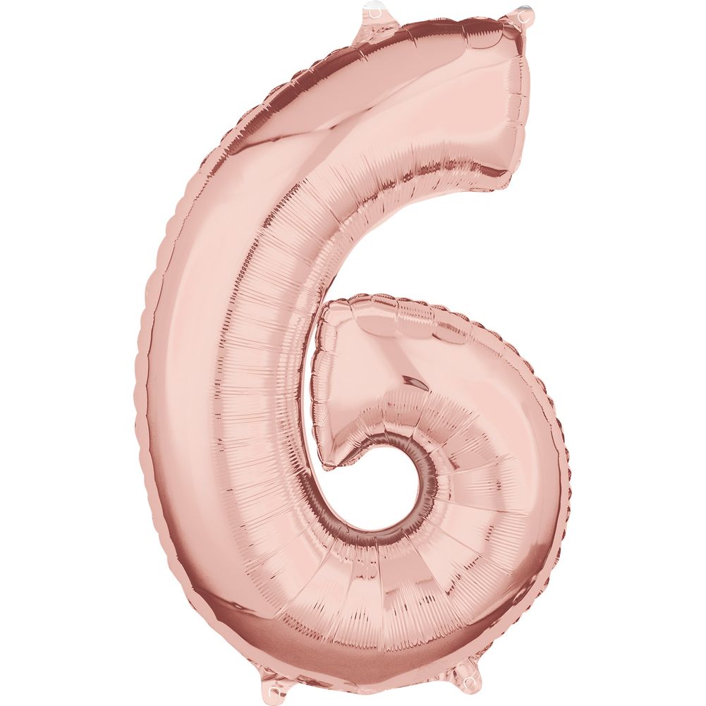 26" NUMBER 6 ROSE GOLD