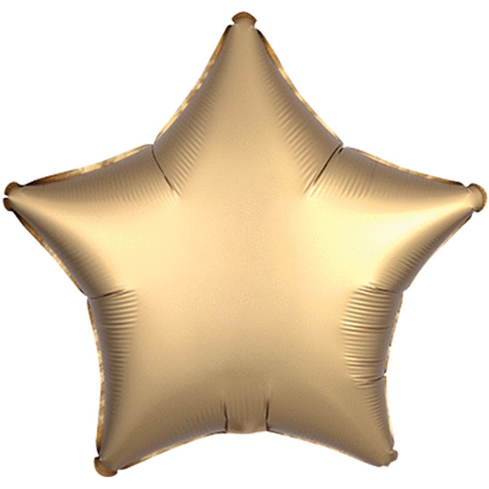 19" GOLD SATEEN STAR SATIN LUXE