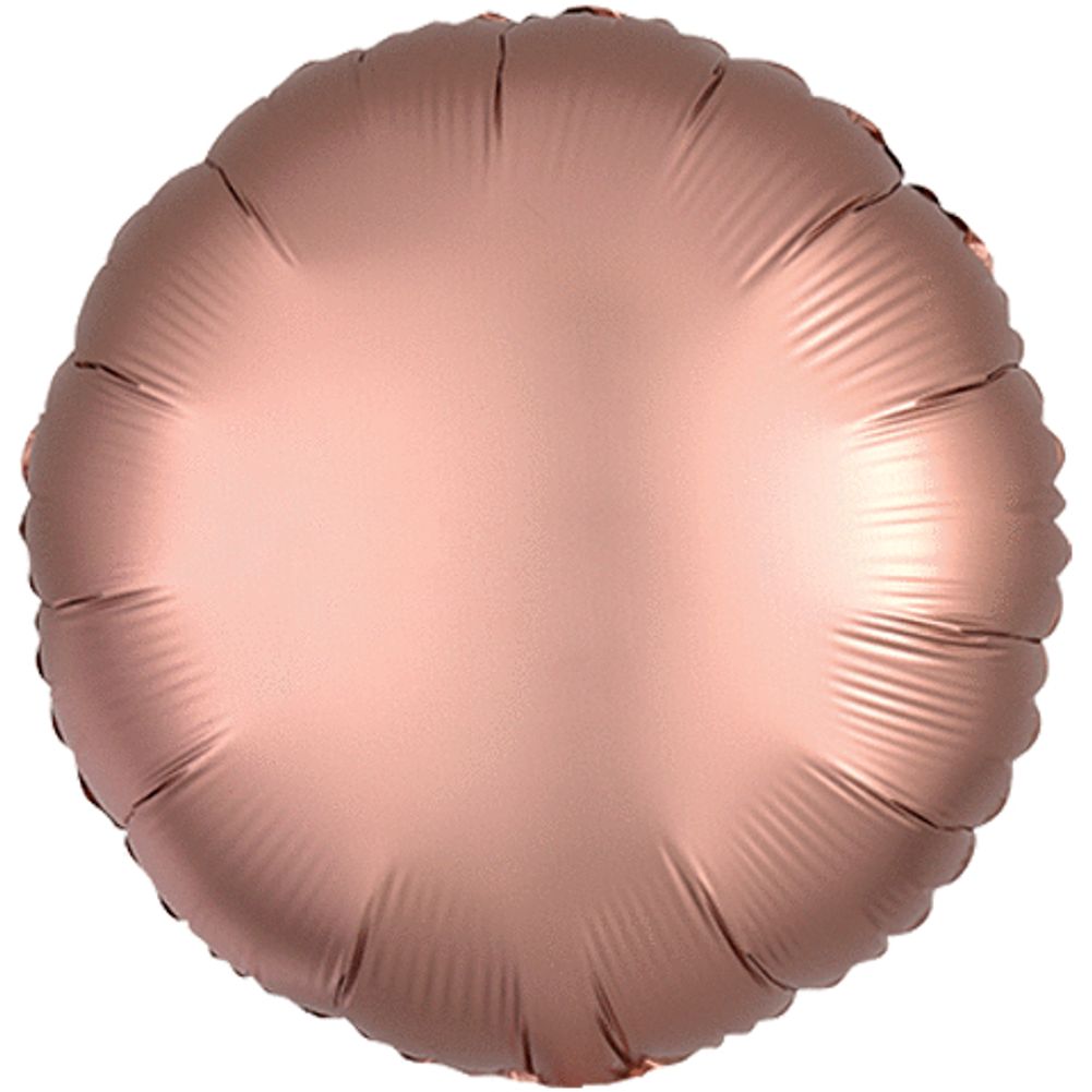18" ROSE COPPER ROUND SATIN LUXE HX
