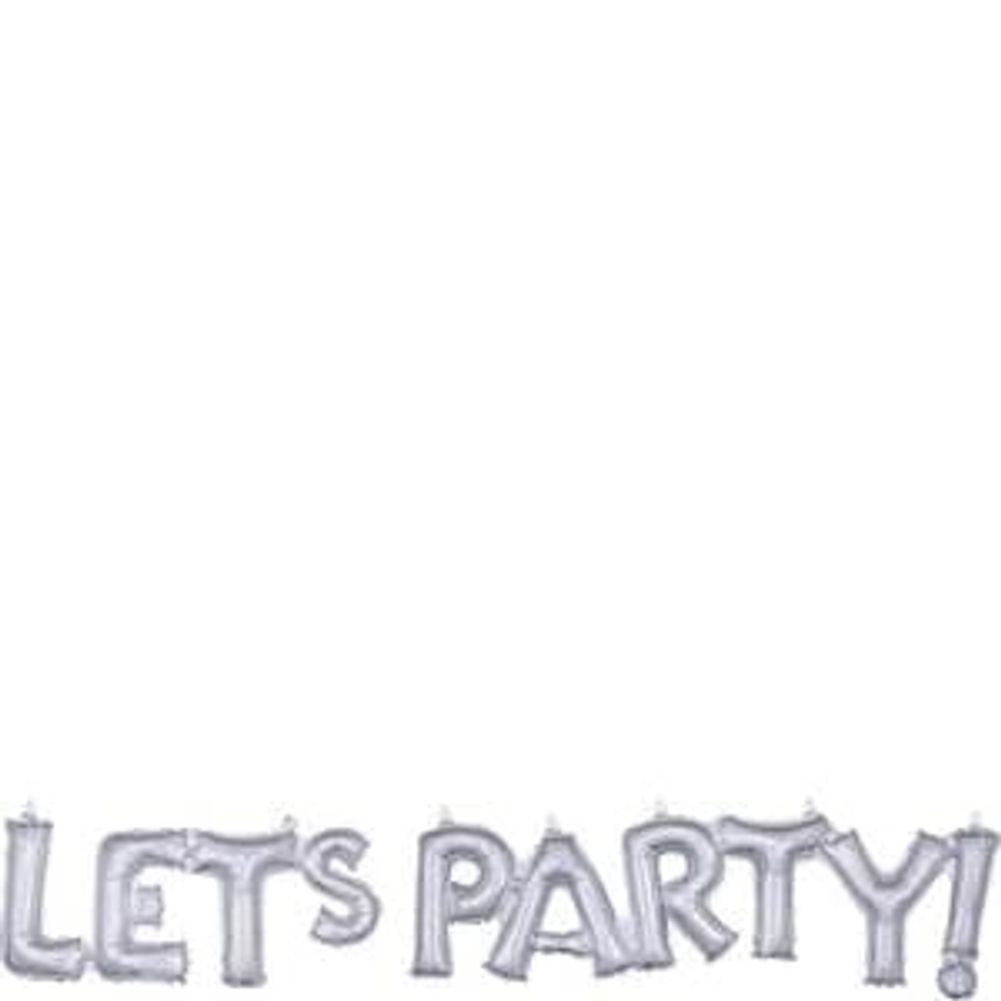 Block Phrase "Let's Party" Holographic Foil Balloon (1ct)