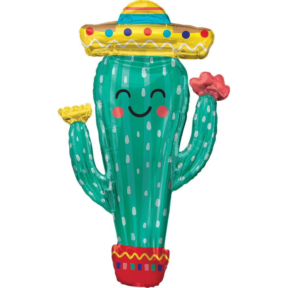 Fiesta Cactus Super Shape Foil Balloon (1ct)