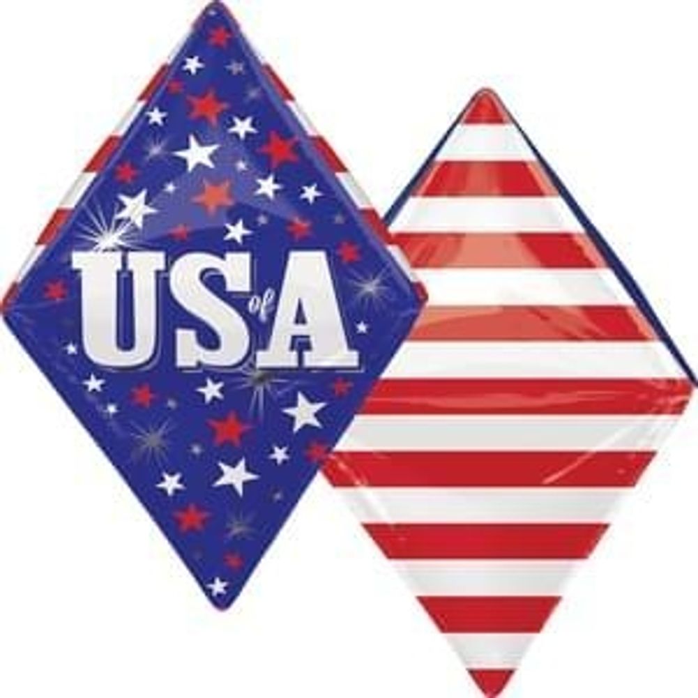 17" Patriotic Gem Anglez Foil Balloon