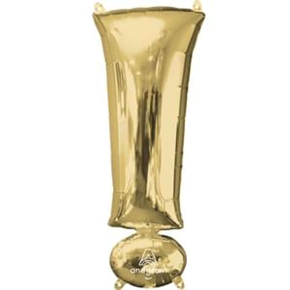 34" Symbol ! White Gold Foil Balloon (1ct)