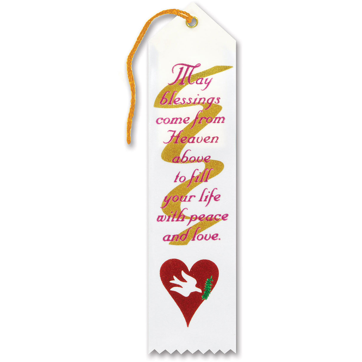 May Blessings Come From Heaven Inspirational Ribbon