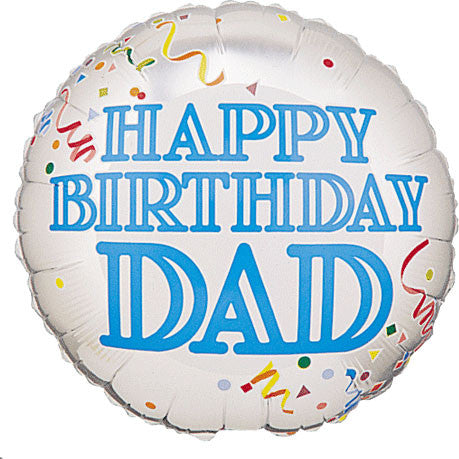18" Birthday Confetti Dad Betallic