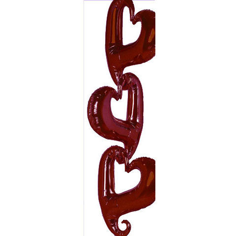37" Chain Of Hearts Helium Shape Foil Balloon
