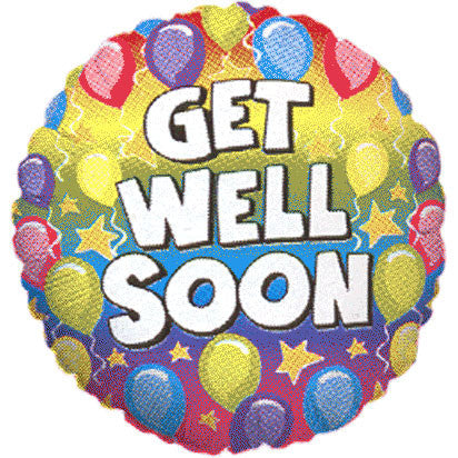 18" Get Well Rainbow Betallic