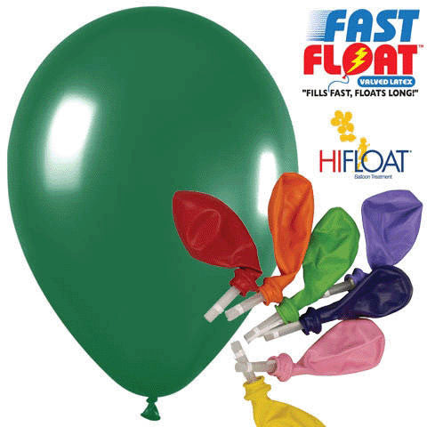 Sempertex 12" Fashion Forest Green Fast Float Latex Balloons (25ct)