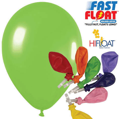 Sempertex 12" Deluxe Key Lime Fast Float Latex Balloons (25ct)