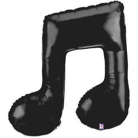 40" Music Note Double Black Helium Shape