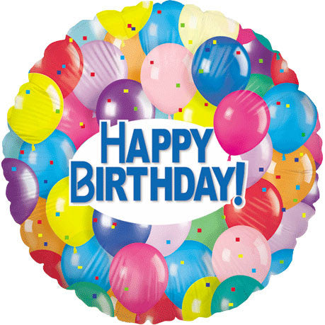 18" Birthday Party Balloons Betallic