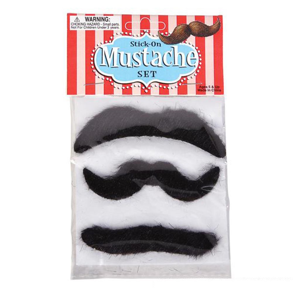 3.5" Stick-on Mustache Set (12ct)