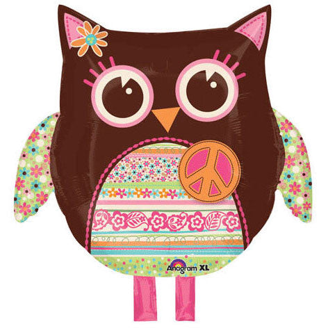 Hippie Chick Owl Flat Super Shape