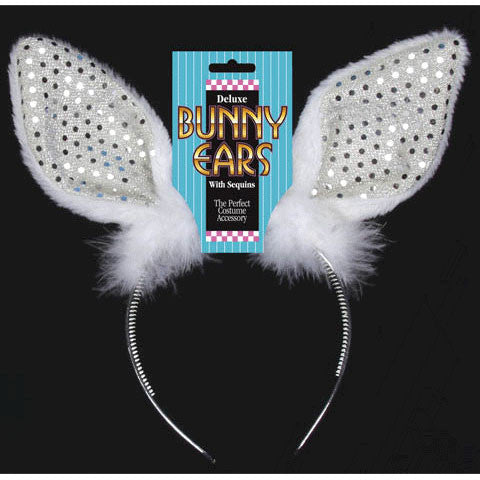 Bunny Ears-Sequines/White