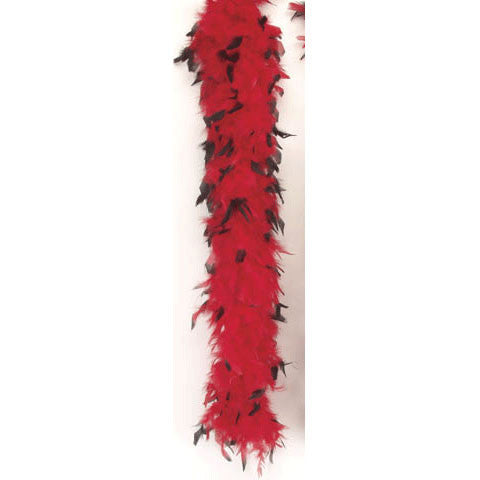Red/Black Tips Boa 72"