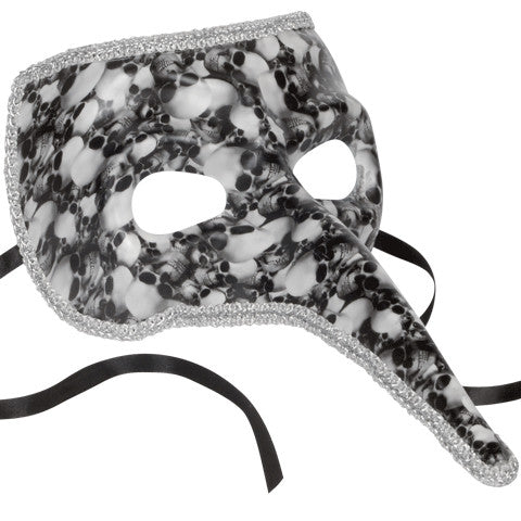Long Nose Mask with Skull Print