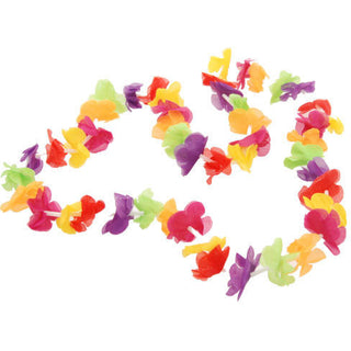 Rainbow Lotus Silk Lei (1 ct)